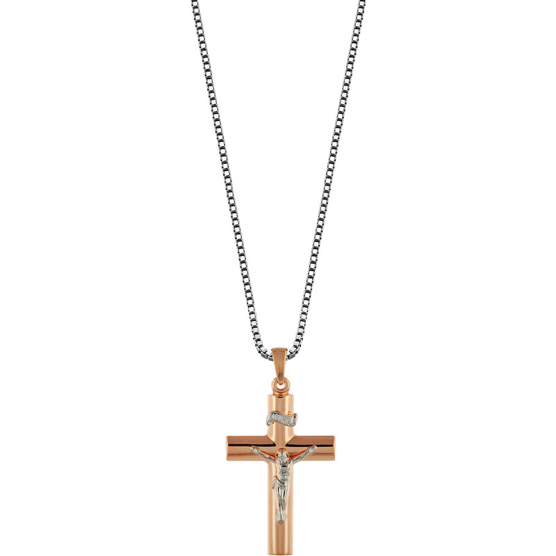 trendor Silber Herrenkette mit Kruzifix 79541