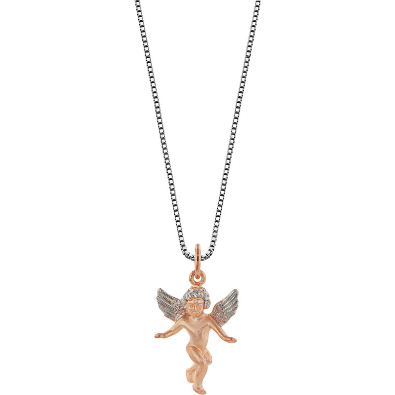 trendor Damen-Halskette mit Engel-Anhänger 925 Silber 79138-38, 38 cm