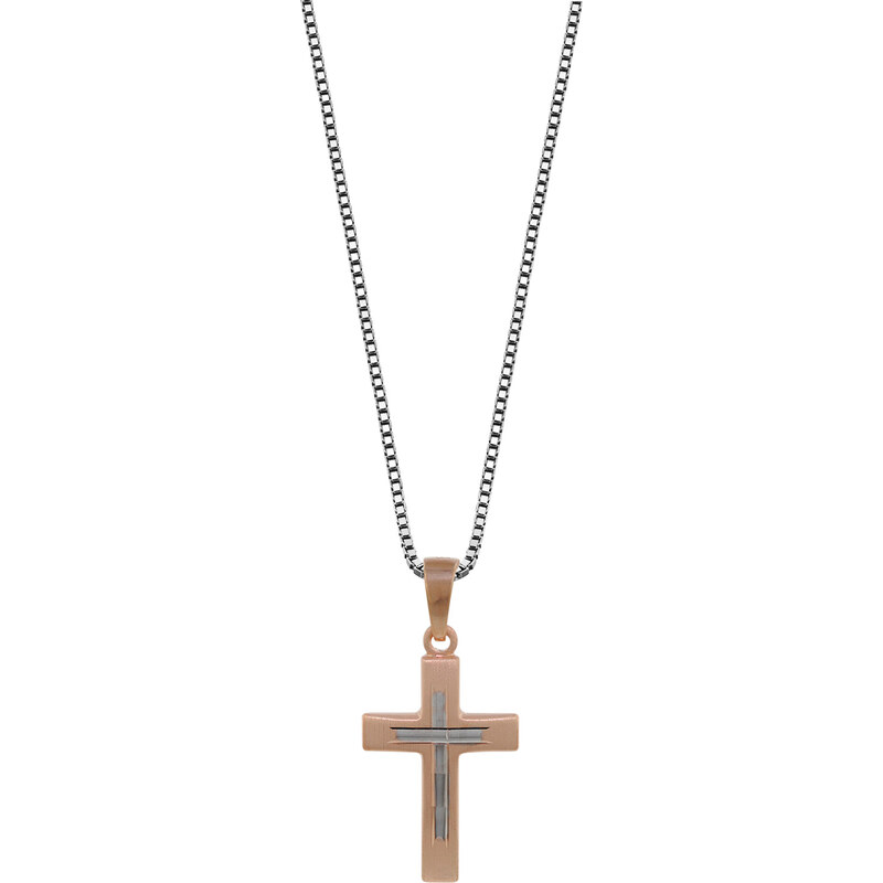 trendor Silberkette mit Kreuz-Anhänger für Kinder 79176, 38 cm