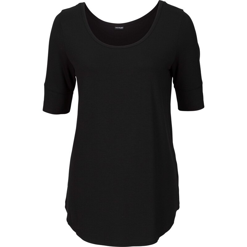 BODYFLIRT Shirt 3/4 Arm in schwarz (Rundhals) Damen, bonprix