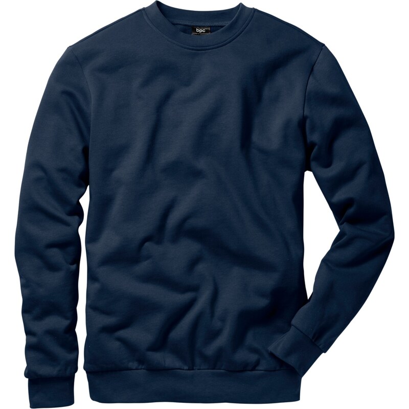 Sweatshirt mit Rundhals-Ausschnitt langarm blau Herren bonprix