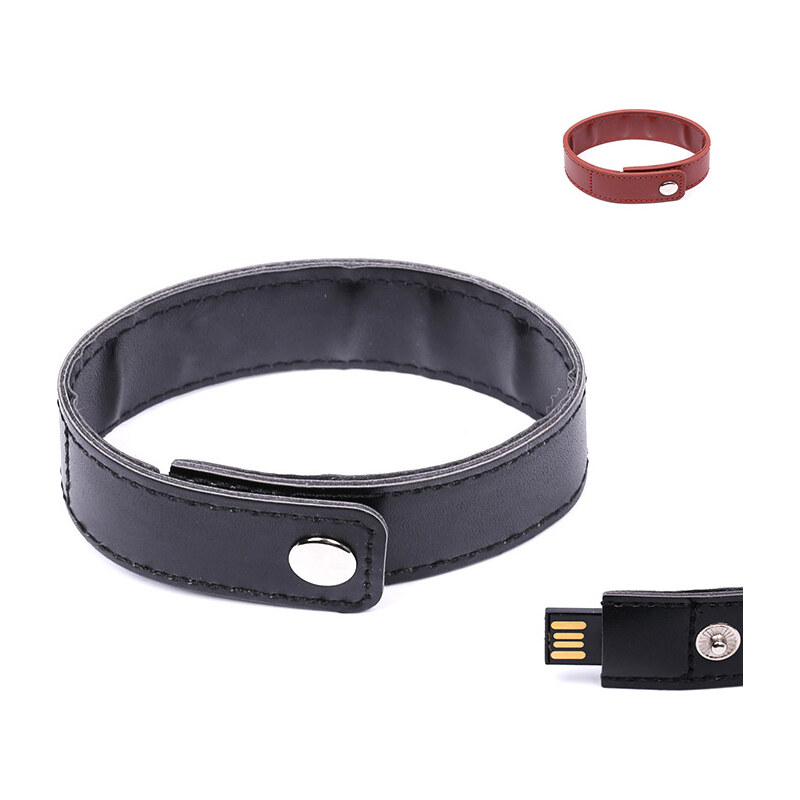 Bena USB-Stick-Armband in Lederoptik - Braun - 16 GB