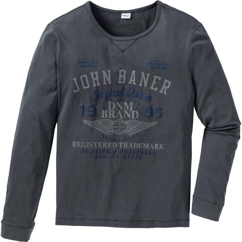John Baner JEANSWEAR Langarmshirt Regular Fit in blau für Herren von bonprix