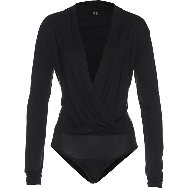 bpc selection premium Premium Shirtbody aus Modal langarm in schwarz für Damen von bonprix