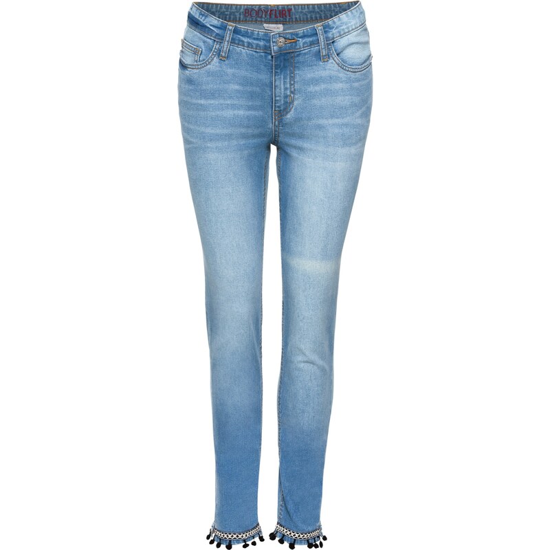 BODYFLIRT Jeans mit Bommeln in blau für Damen von bonprix