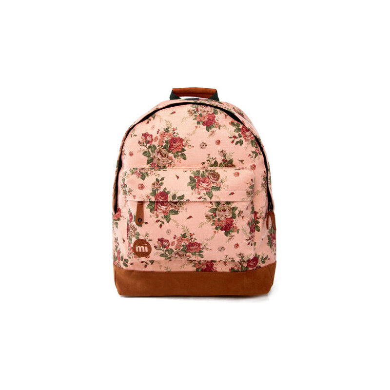 Mi-Pac Premiums Cotton Rose Print Backpack - Peach