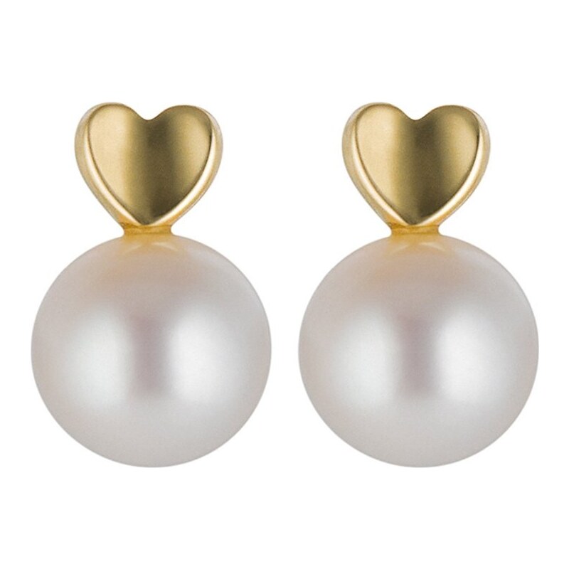CHRIST Pearls Ohrringe gold/weiß