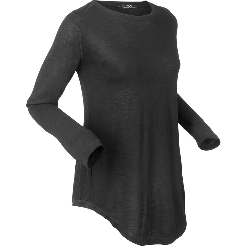 bpc bonprix collection Langarm-Shirt mit Rückenausschnitt in schwarz für Damen von bonprix