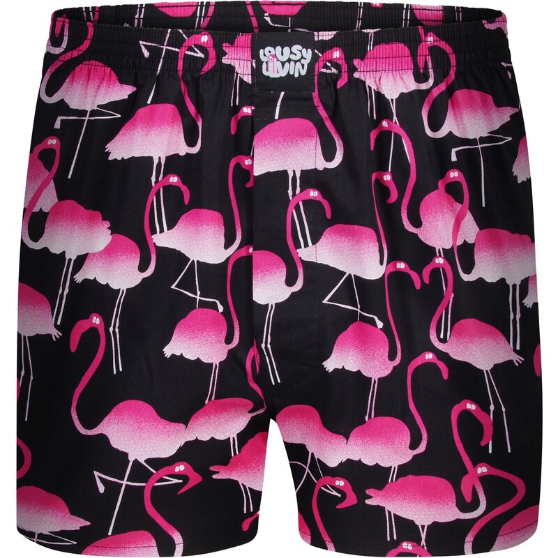 Lousy Livin Boxershorts 'Flamingos Black'