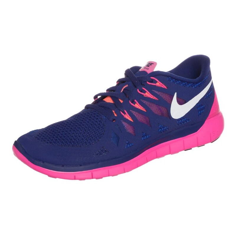 Nike Performance FREE 5.0 Laufschuhe Natural Running deep royal blue/white/hyper pink