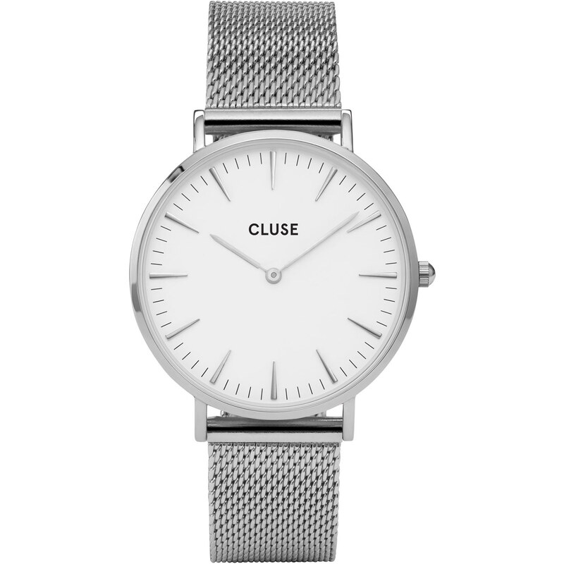 Cluse La Bohème Mesh Silver/White Armbanduhr CL18105