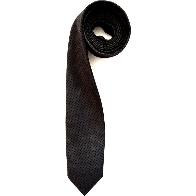 vanBALO Anthrazitfarbene Krawatte aus echtem Leder
