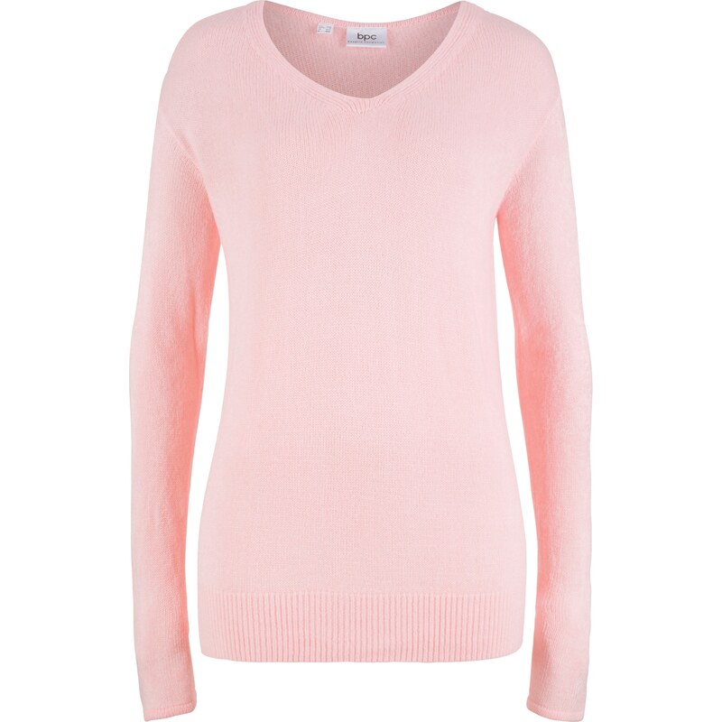 bpc bonprix collection Oversize-Pullover mit Schlitz langarm in rosa für Damen von bonprix
