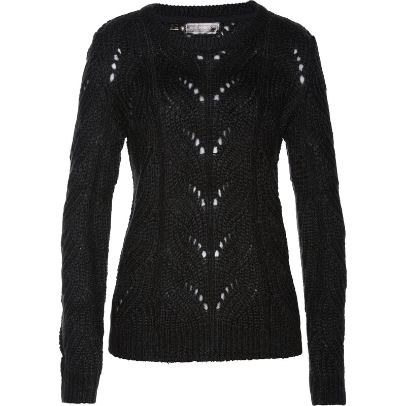 bpc selection Pullover langarm in schwarz (Rundhals) für Damen von bonprix