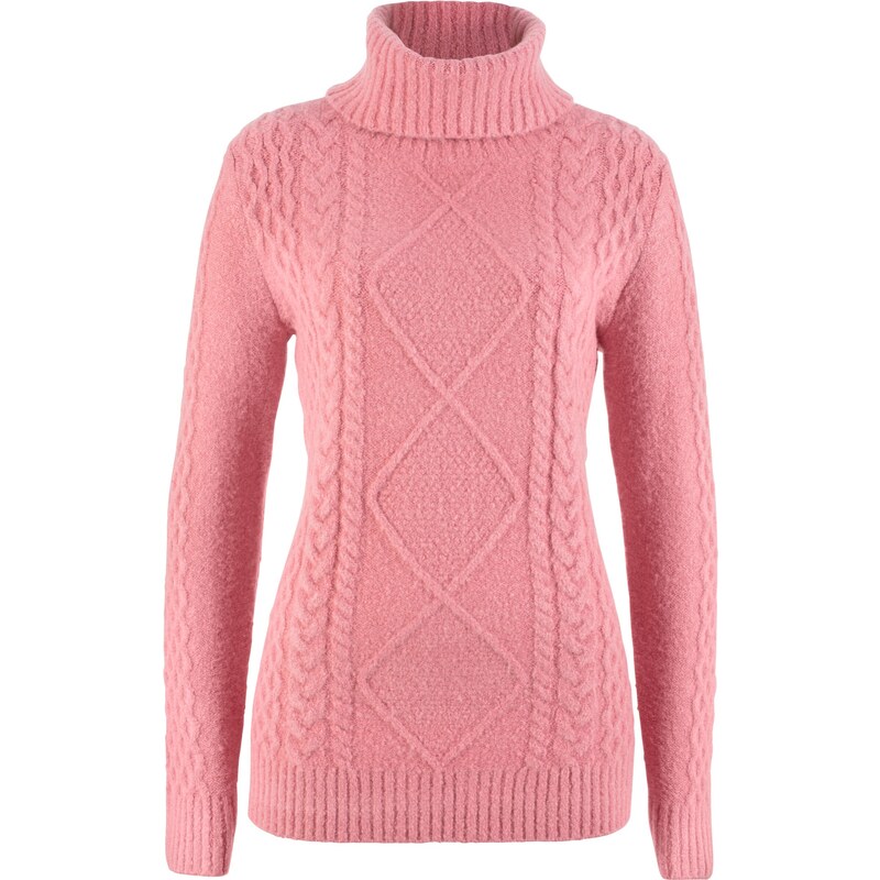 bpc bonprix collection Pullover mit Rollkragen langarm in rosa für Damen von bonprix