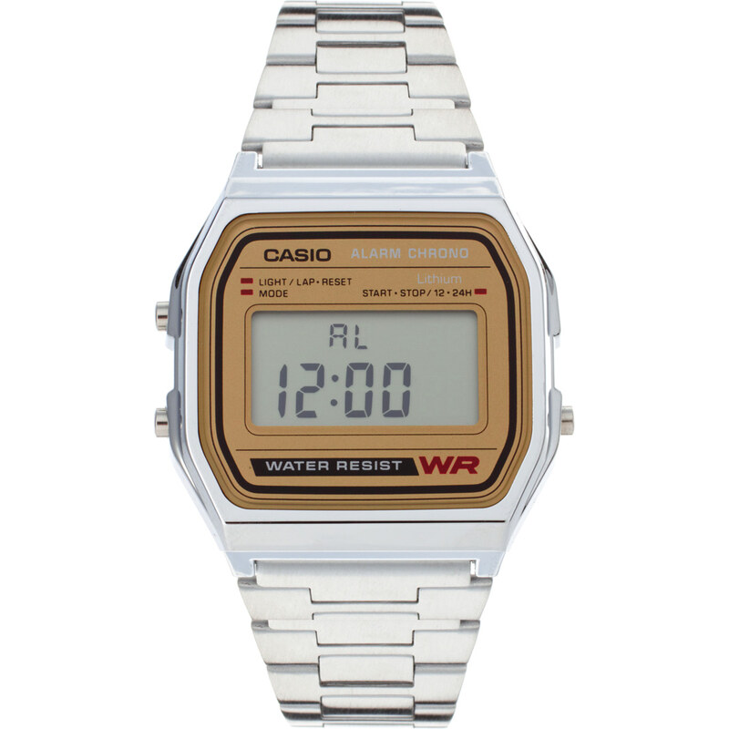 Casio - A158WEA-9EF - Digitale Armbanduhr im klassischen Retro-Look - Silber