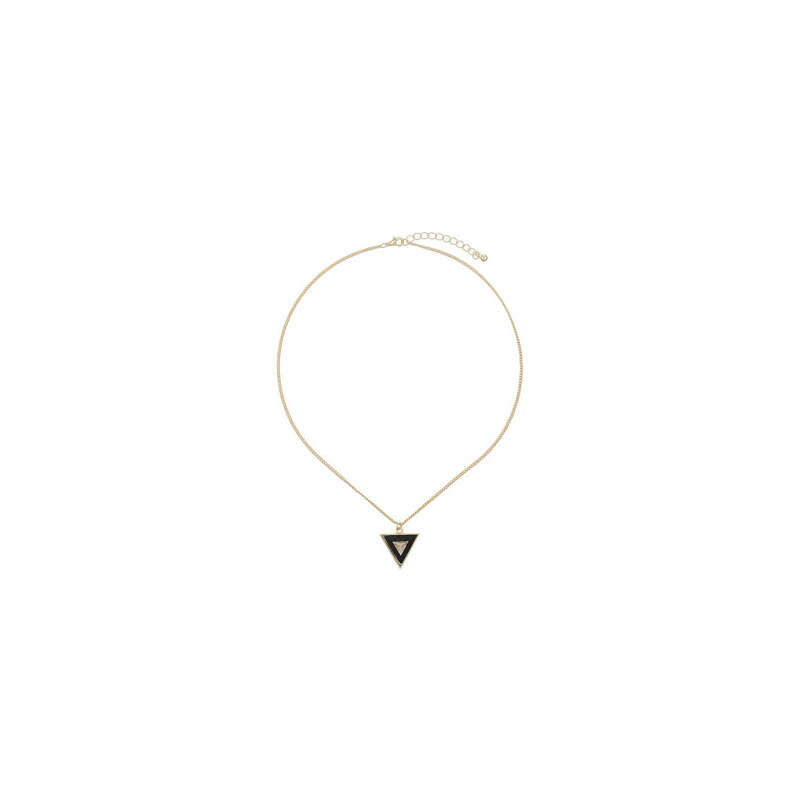 Topshop Halskette mit zweifarbigem Dreiecksanhänger - Schwarz