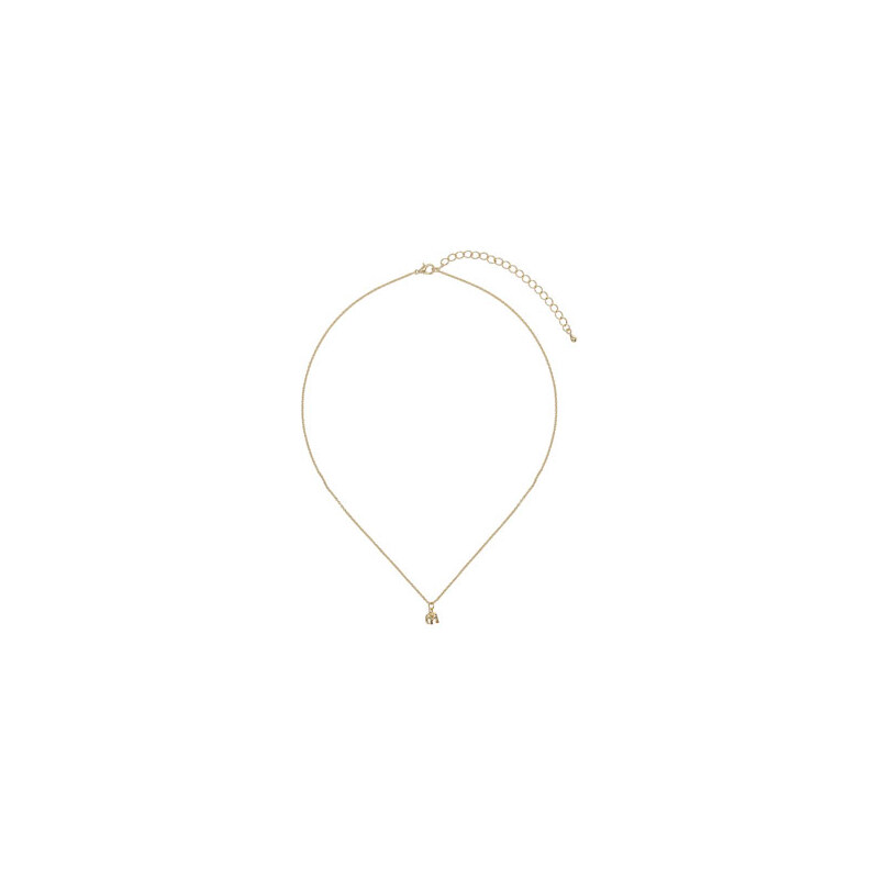 Topshop Halskette mit kleinem Elefantenanhänger - Gold