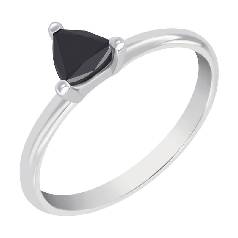 Eppi Ring mit schwarzem trillion Diamant Valla