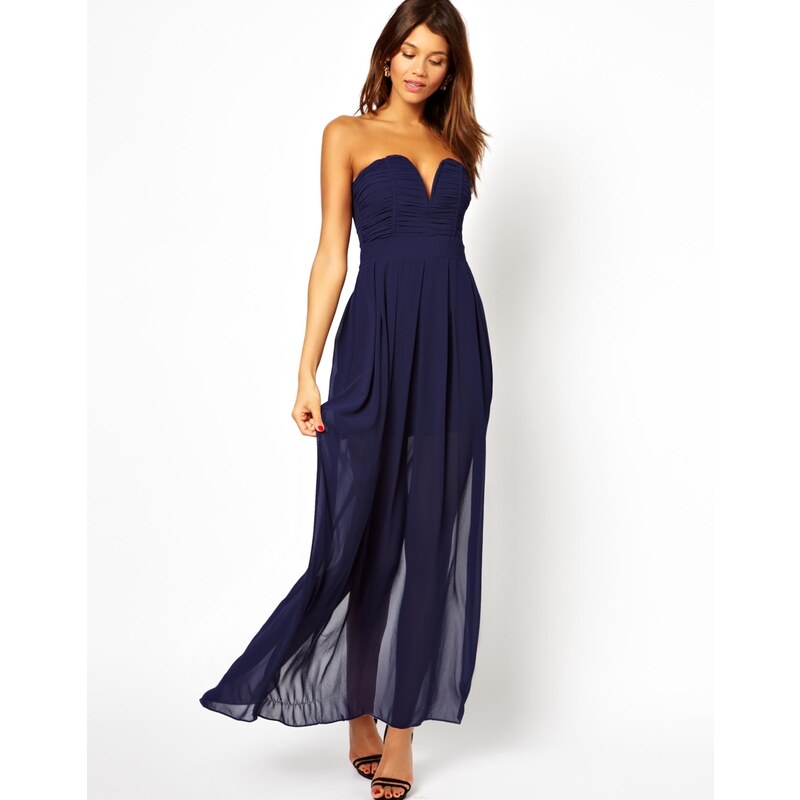 TFNC Maxi Dress With Plunge Bustier