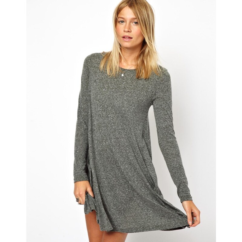 ASOS Swing Dress In Nepi With Long Sleeves