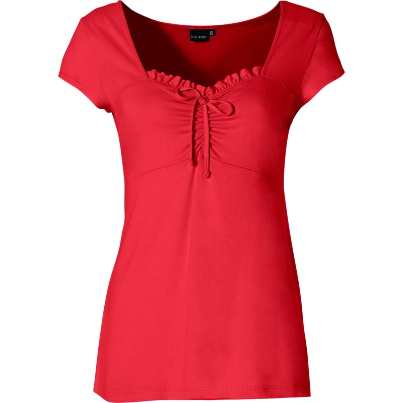 BODYFLIRT Shirt kurzer Arm in rot für Damen von bonprix