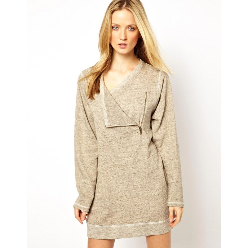 Selected Debu Sweater Dress with Asymmetric Zip