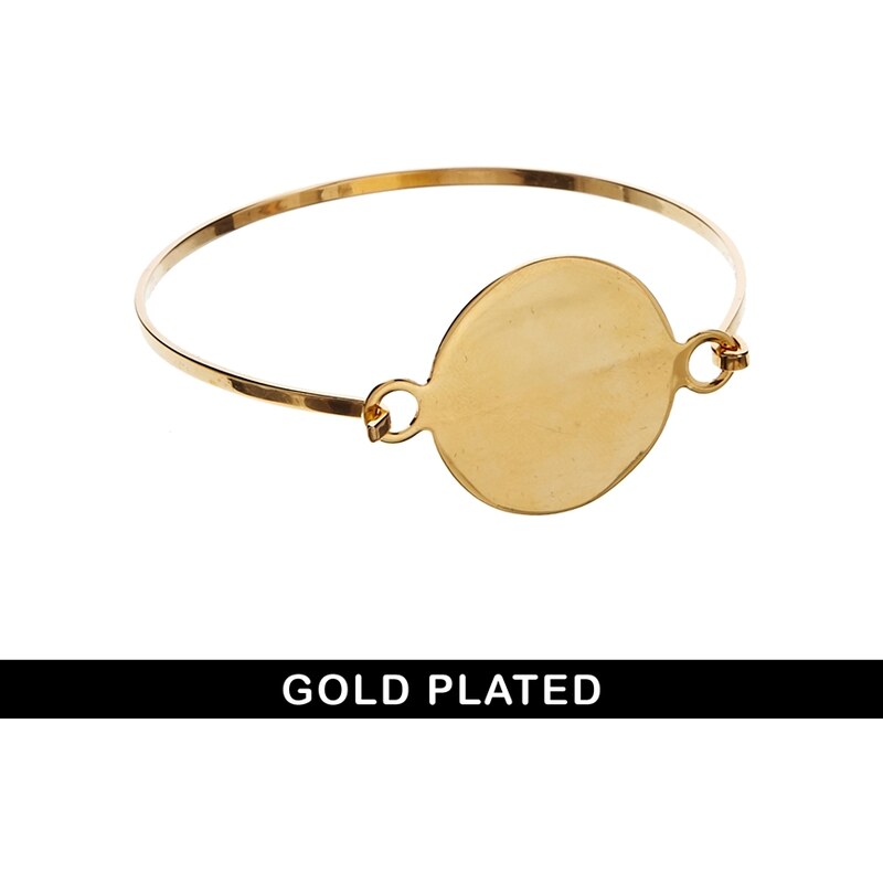 ASOS Gold Plated Disc Bangle Bracelet