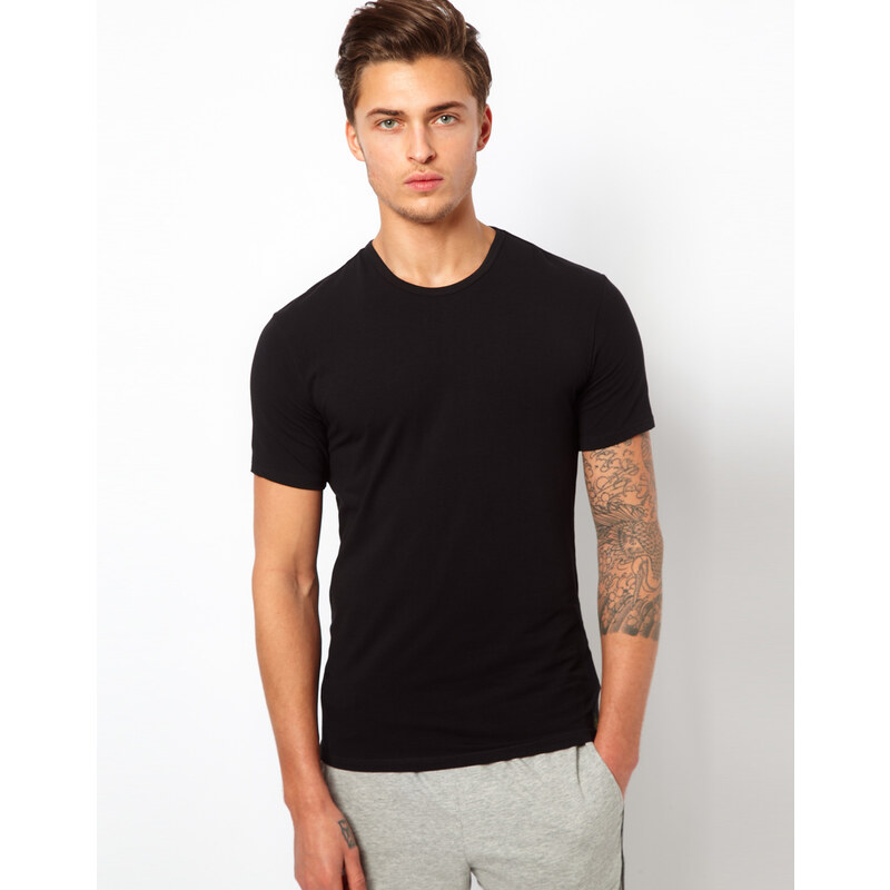 Calvin Klein - T-Shirts im 2er-Set in enger Passform mit Rundhalsausschnitt - Schwarz