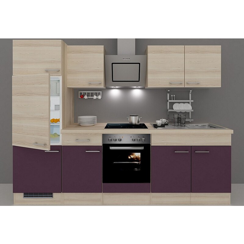 Küchenzeile mit E-Geräten »Portland«, Breite 270 cm, Set 3