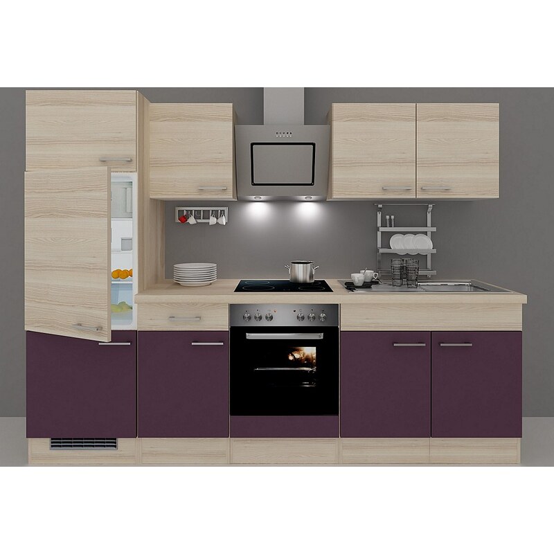 Küchenzeile mit E-Geräten »Portland«, Breite 270 cm, Set 3