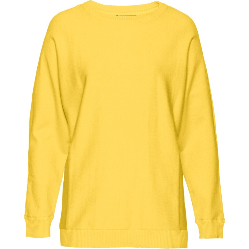 bpc selection Pullover mit Fledermausärmeln langarm in gelb für Damen von bonprix