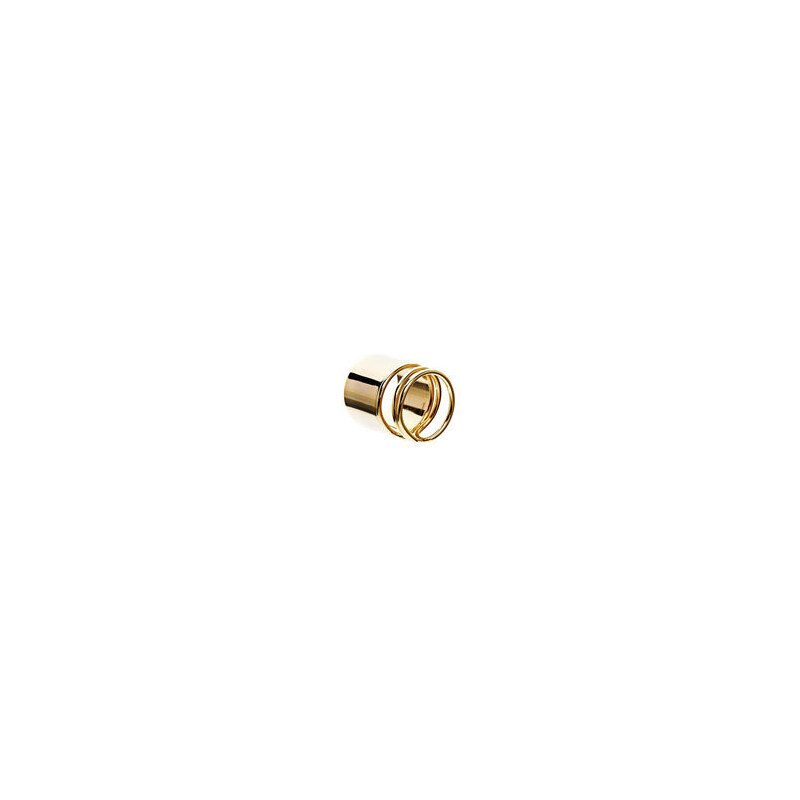 Topshop **Robuster Metall-Ring mit Feder von Orelia - Gold