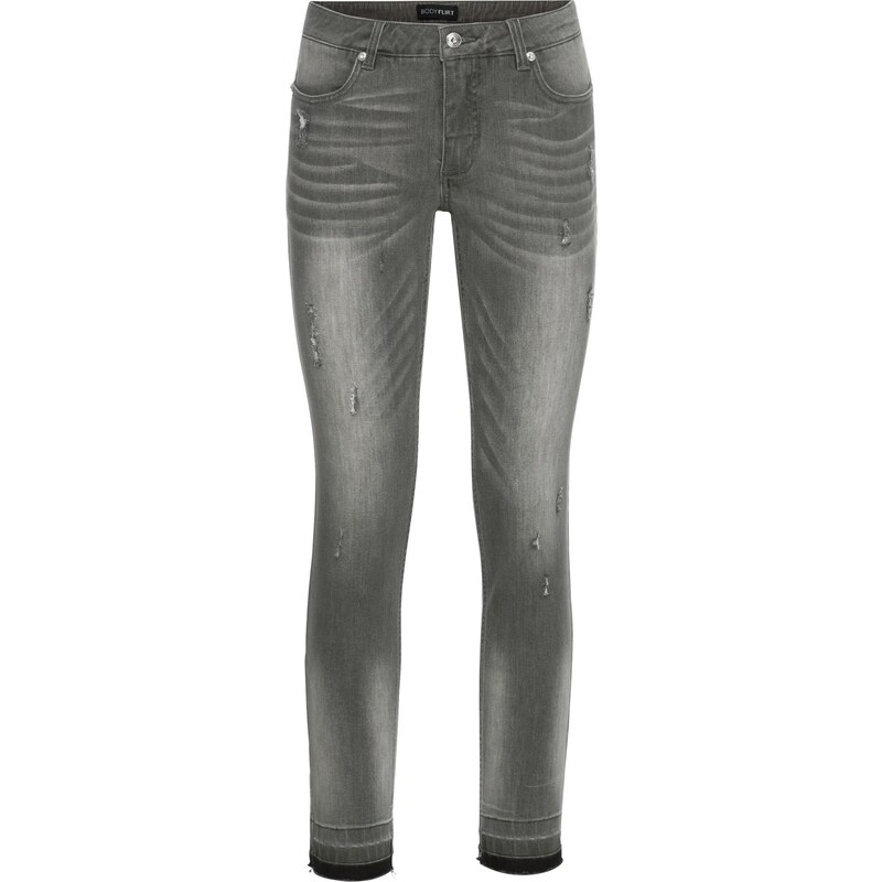 BODYFLIRT 7/8-Skinny-Jeans in grau für Damen von bonprix