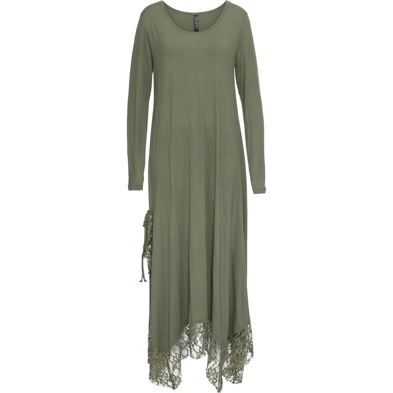 RAINBOW Kleid mit Tasche langarm in grün von bonprix
