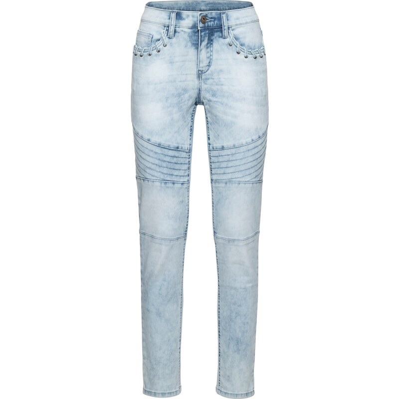 RAINBOW Jeans mit Schnürung an der Tasche in blau für Damen von bonprix