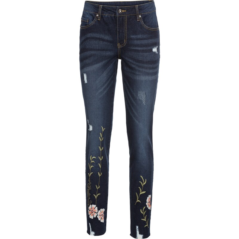 BODYFLIRT Jeans mit Stickerei in blau für Damen von bonprix
