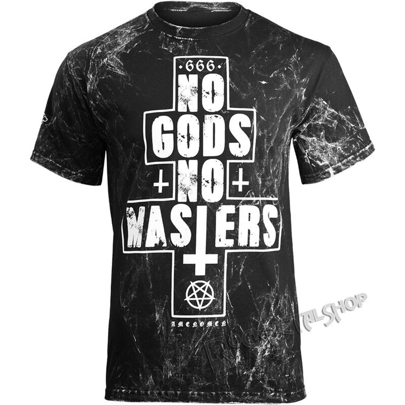 Hardcore T-Shirt Männer - NO GODS NO MASTERS - AMENOMEN - OMEN080KM