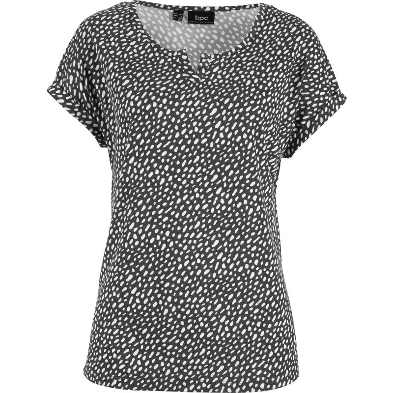 bpc bonprix collection Shirt in fließender Modal-Qualität kurzer Arm in schwarz für Damen von bonprix