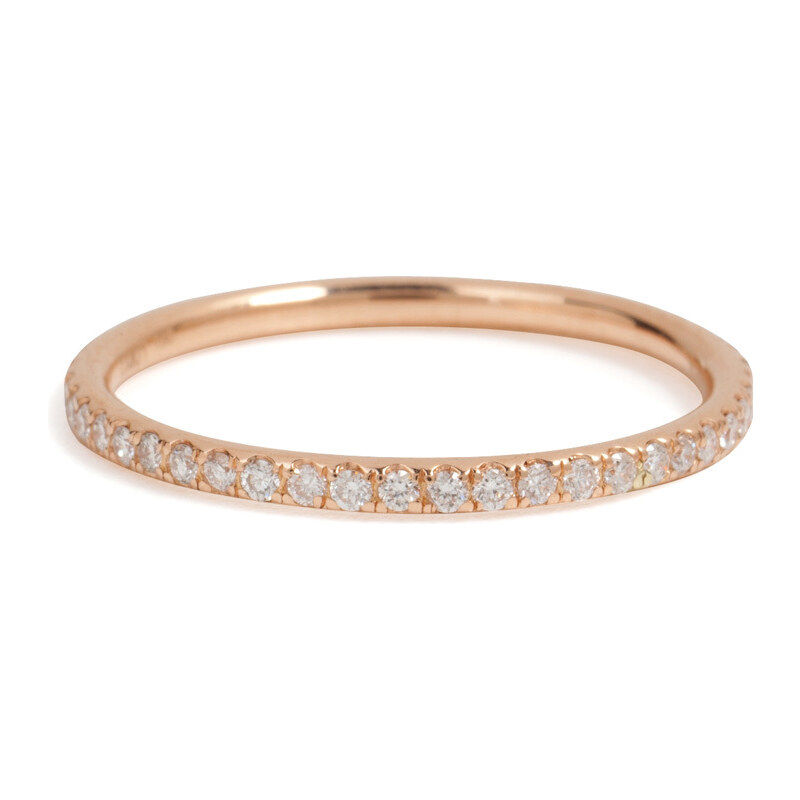 Ileana Makri 18K Pink Gold Ring with Diamonds