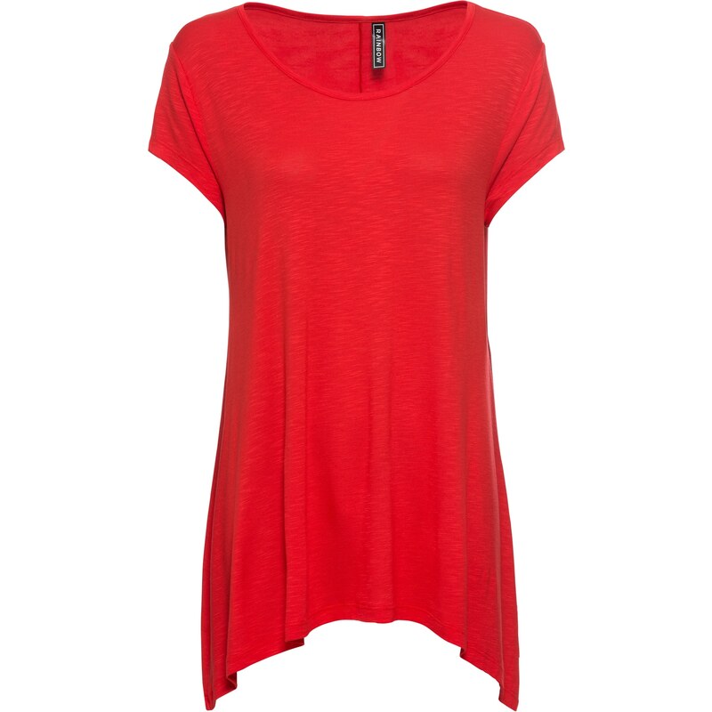 RAINBOW Shirt in asymmetrischer Länge kurzer Arm in rot für Damen von bonprix