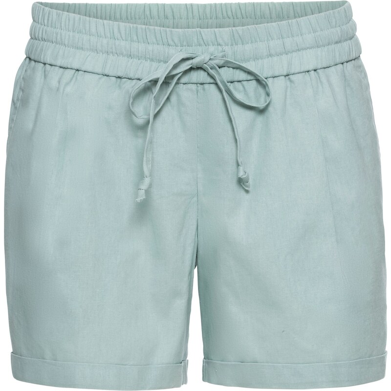 BODYFLIRT Shorts aus Leinen in grün für Damen von bonprix