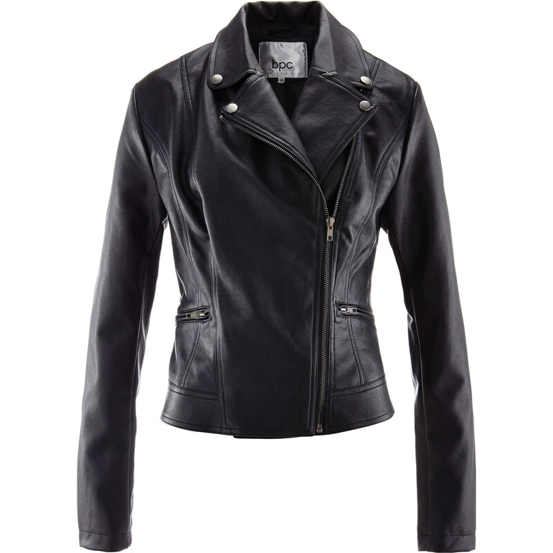 bpc bonprix collection Lederimitat Jacke langarm in schwarz für Damen von bonprix
