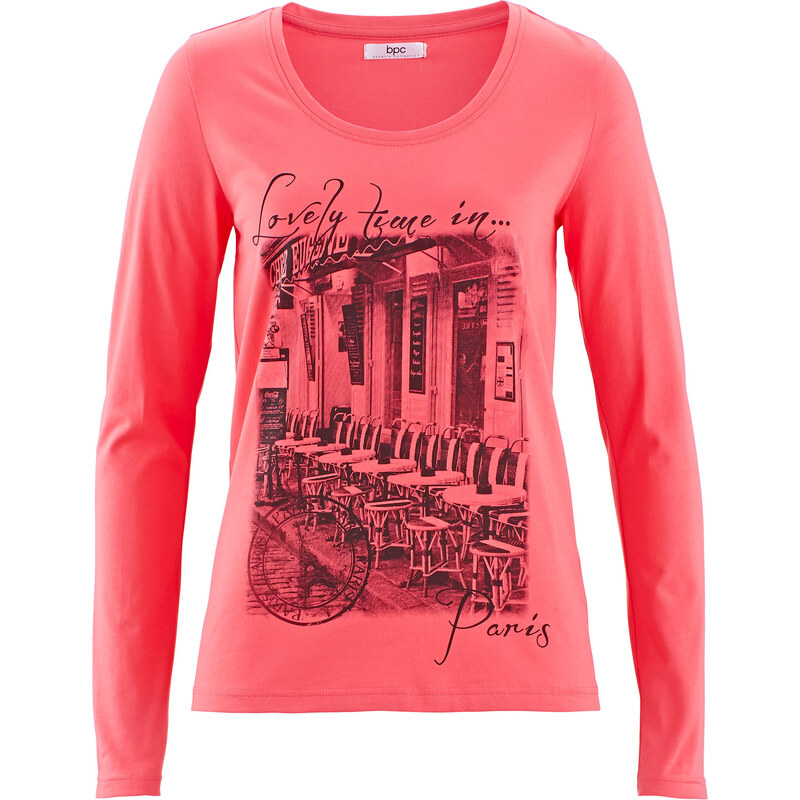 bpc bonprix collection Stretch-Shirt, Langarm in pink für Damen von bonprix
