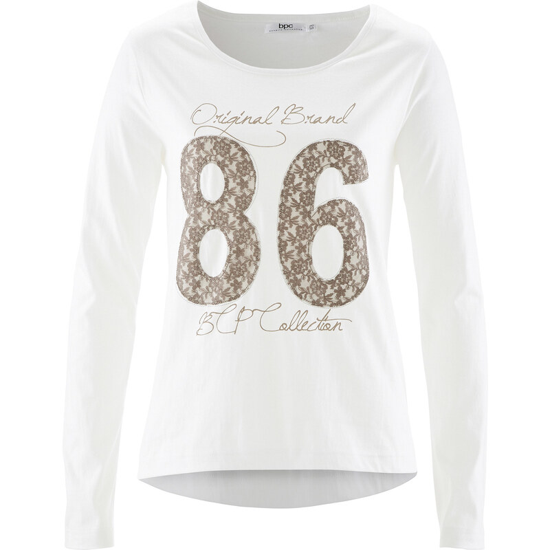 bpc bonprix collection Fokuhila-Shirt, Langarm in weiß für Damen von bonprix