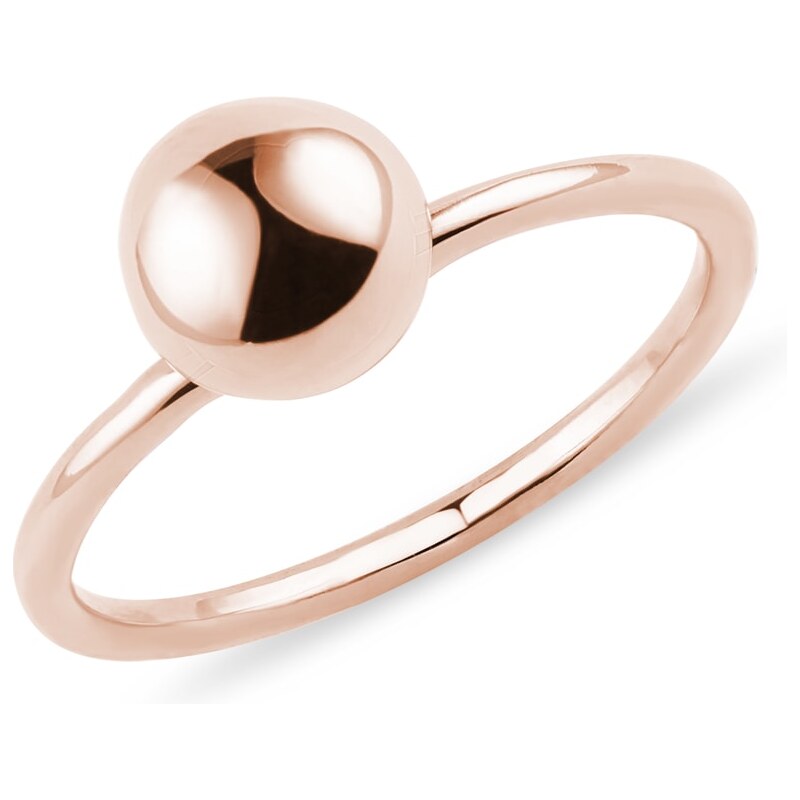 Roségoldener Ring mit Kugel KLENOTA K0576014