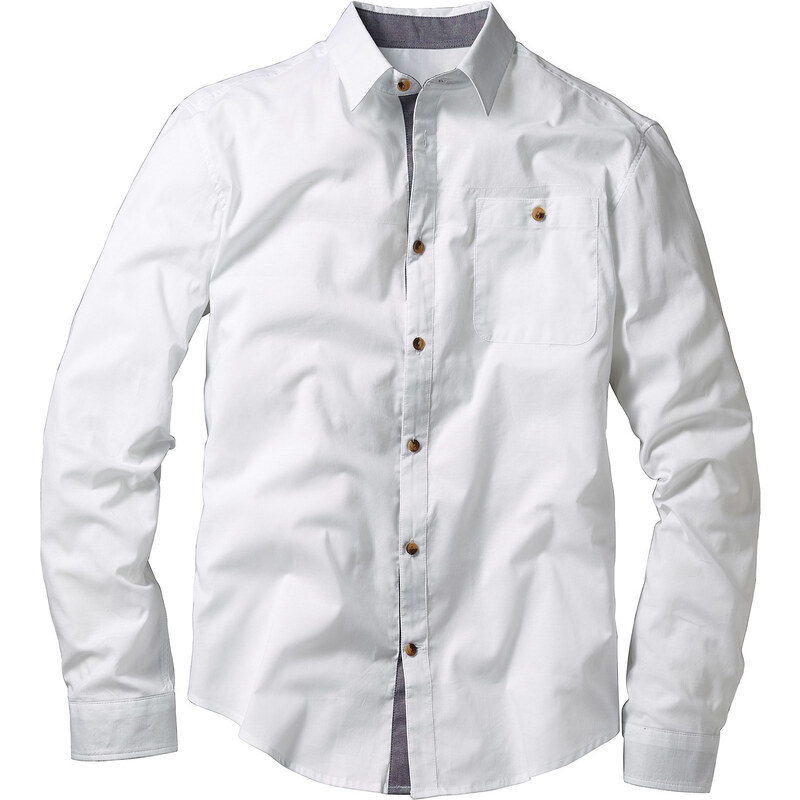 bpc bonprix collection Langarmhemd in weiß von bonprix