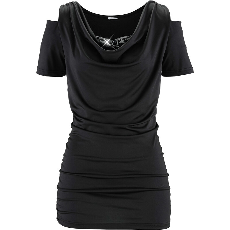 bpc selection Shirt, Kurzarm in schwarz für Damen von bonprix