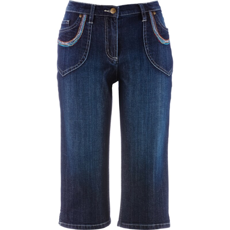 Capri-Stretch-Jeans blau Damen bonprix