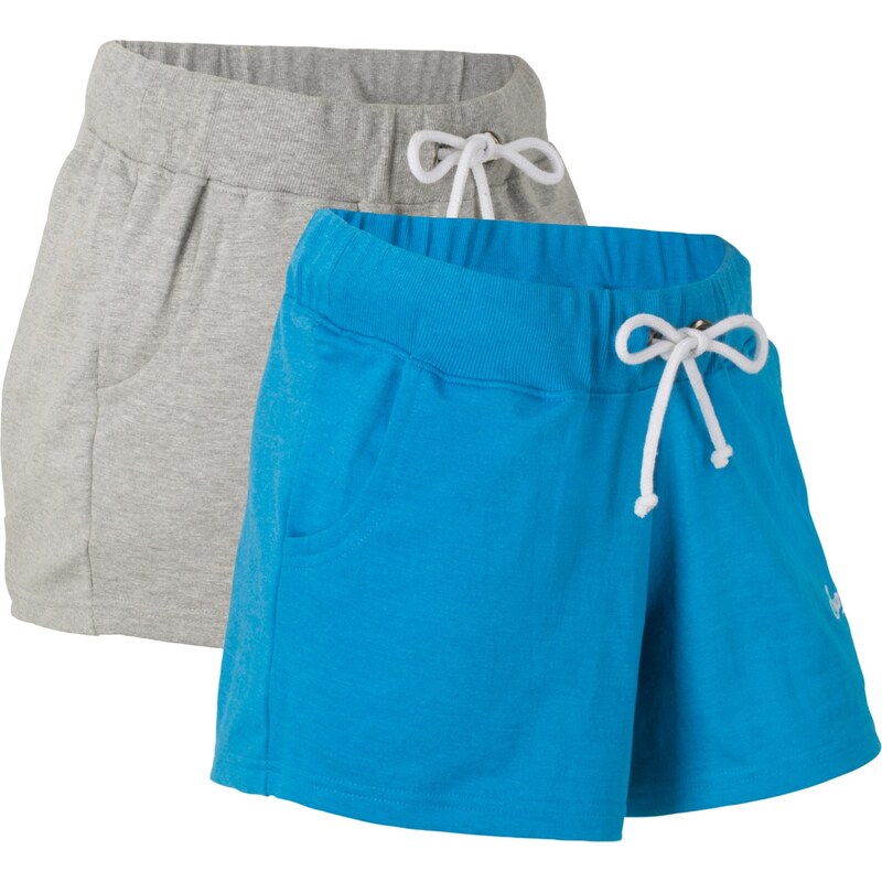 bpc bonprix collection Sweat-Shorts (2er-Pack) in blau für Damen von bonprix